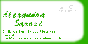 alexandra sarosi business card